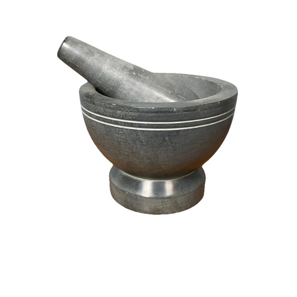 Stone Mortar And Pestle Kitchen Culinary Prep Decor Classic - Picture 3 of 5